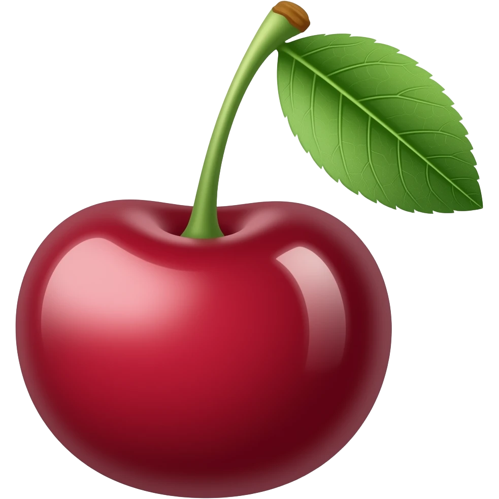 One cherry emoji