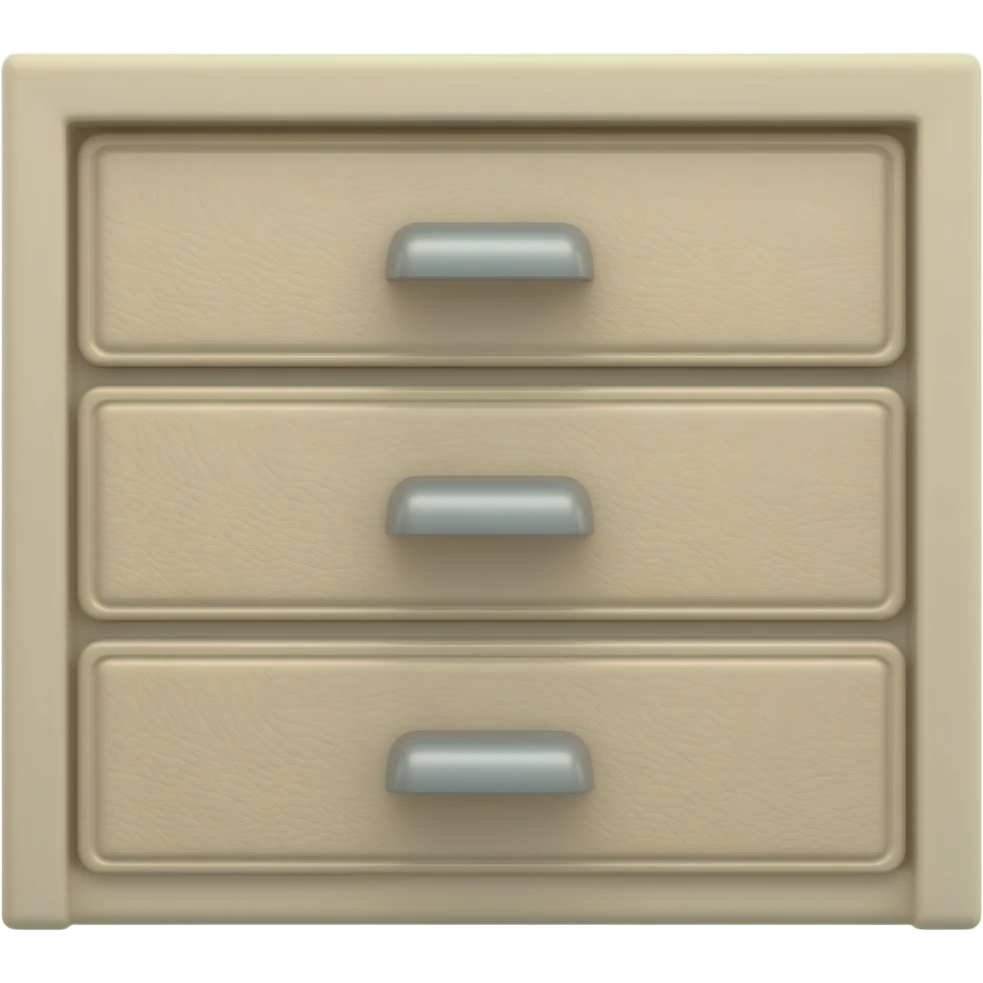 leather drawer with light cream emoji
