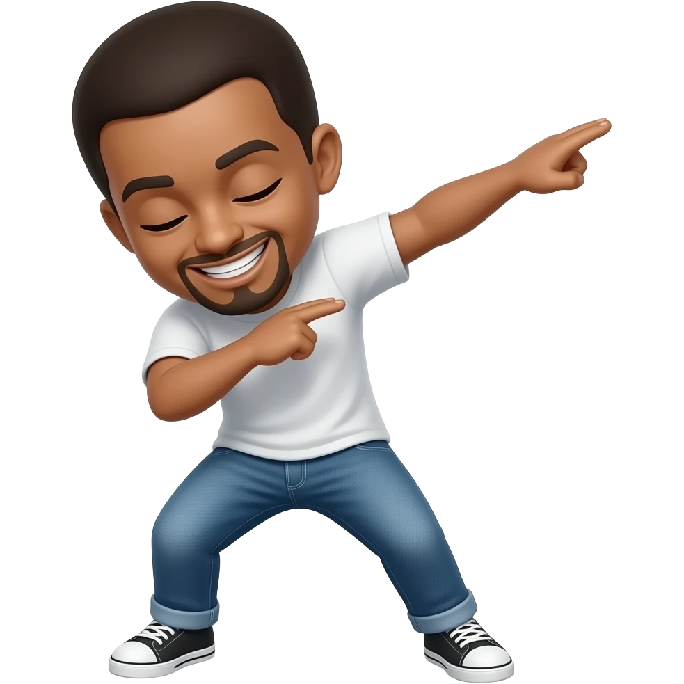 Смайлик делает dab emoji