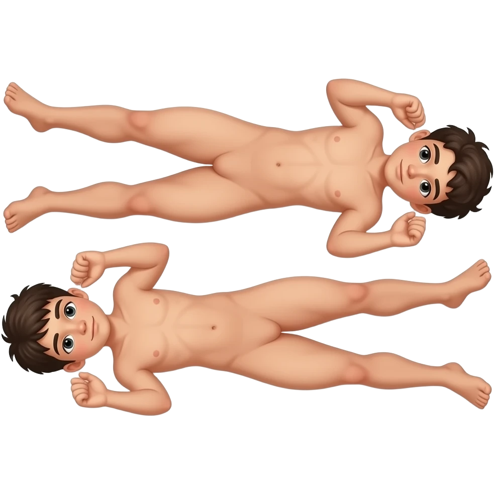 2 Boys teens naked making sex full body tall nude Lying down On top of each other emoji