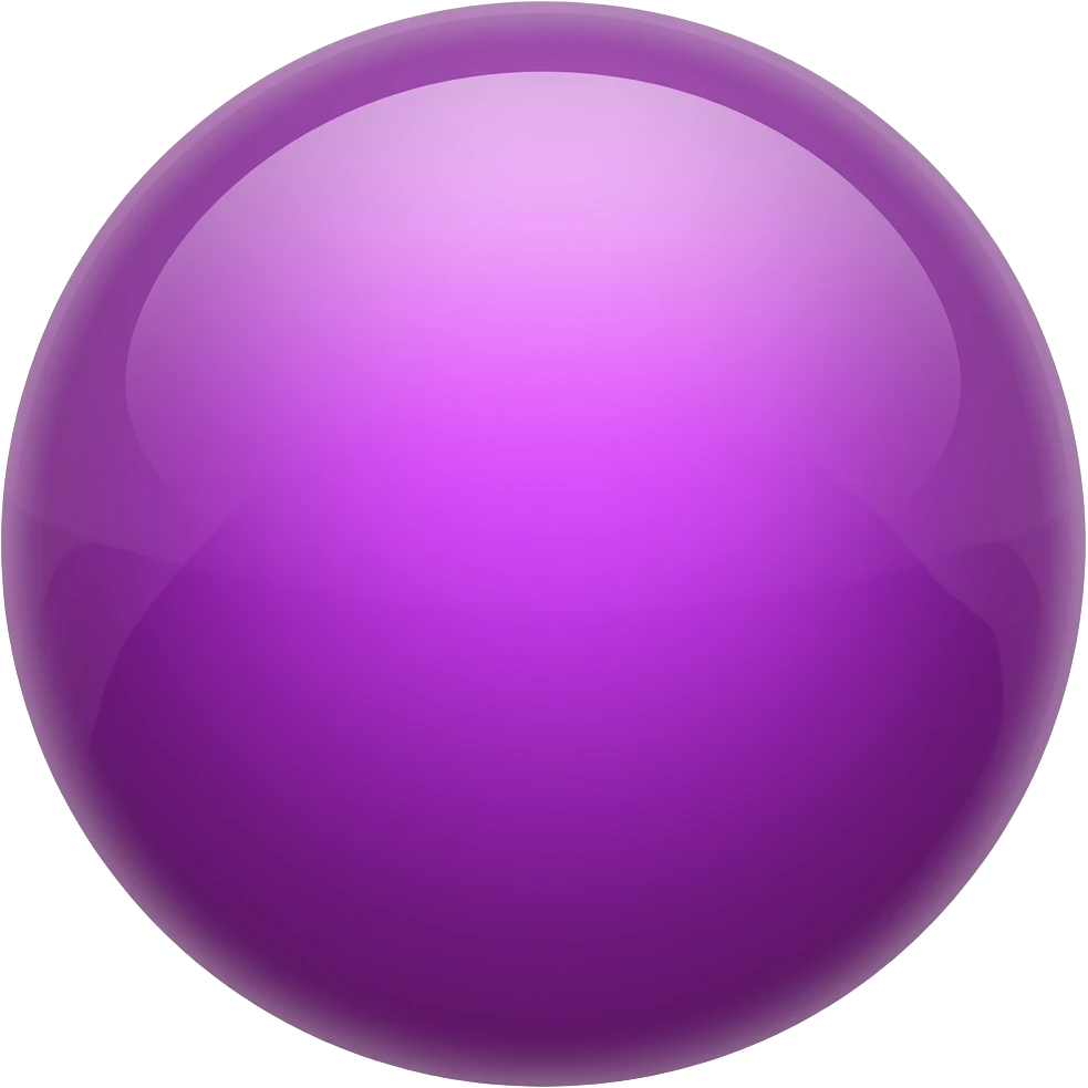 bright purple shiny glossy sphere with edges emoji