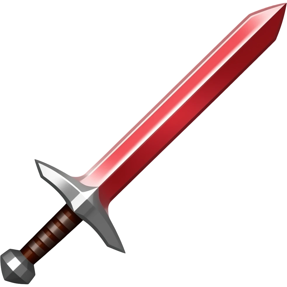 Kırmızı ışın kılıcı emoji