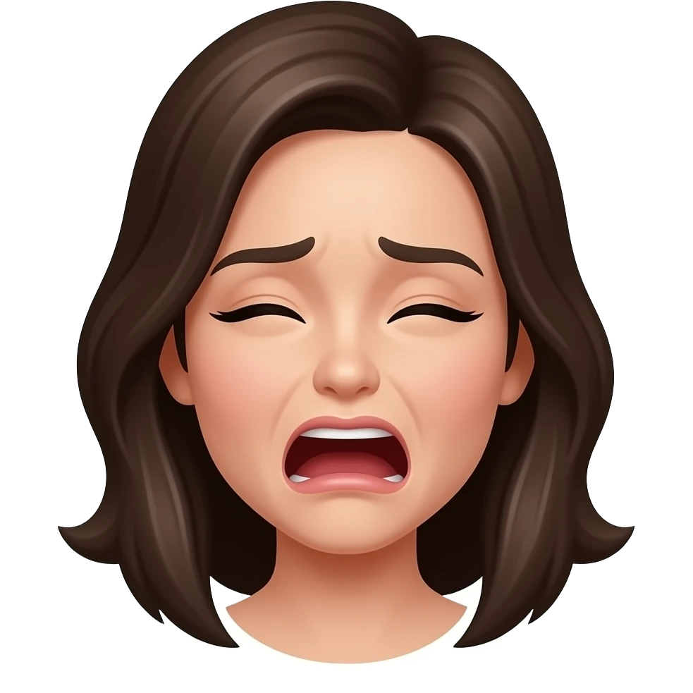 Moaning face female emoji