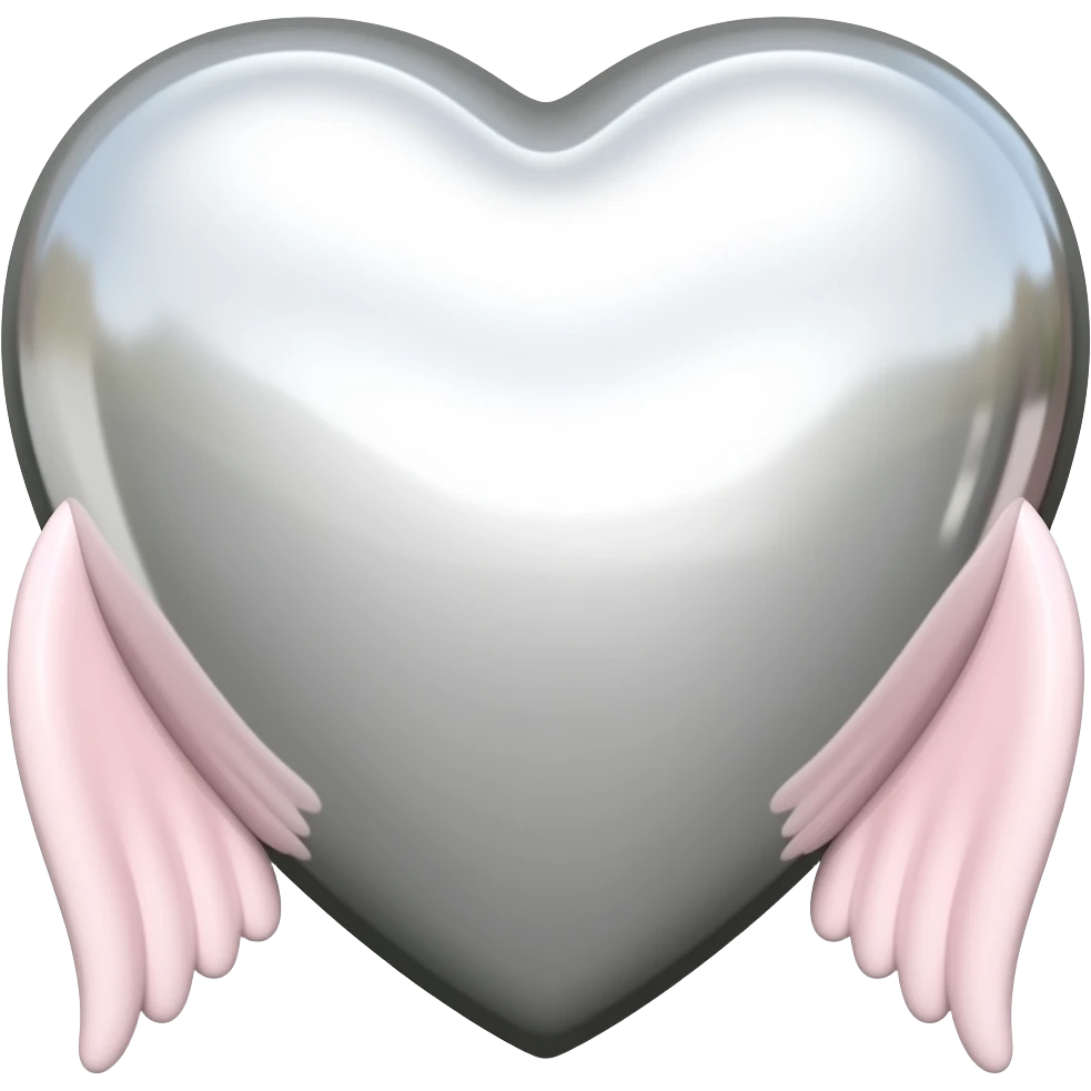 Chrome Hearts with light pink wings emoji