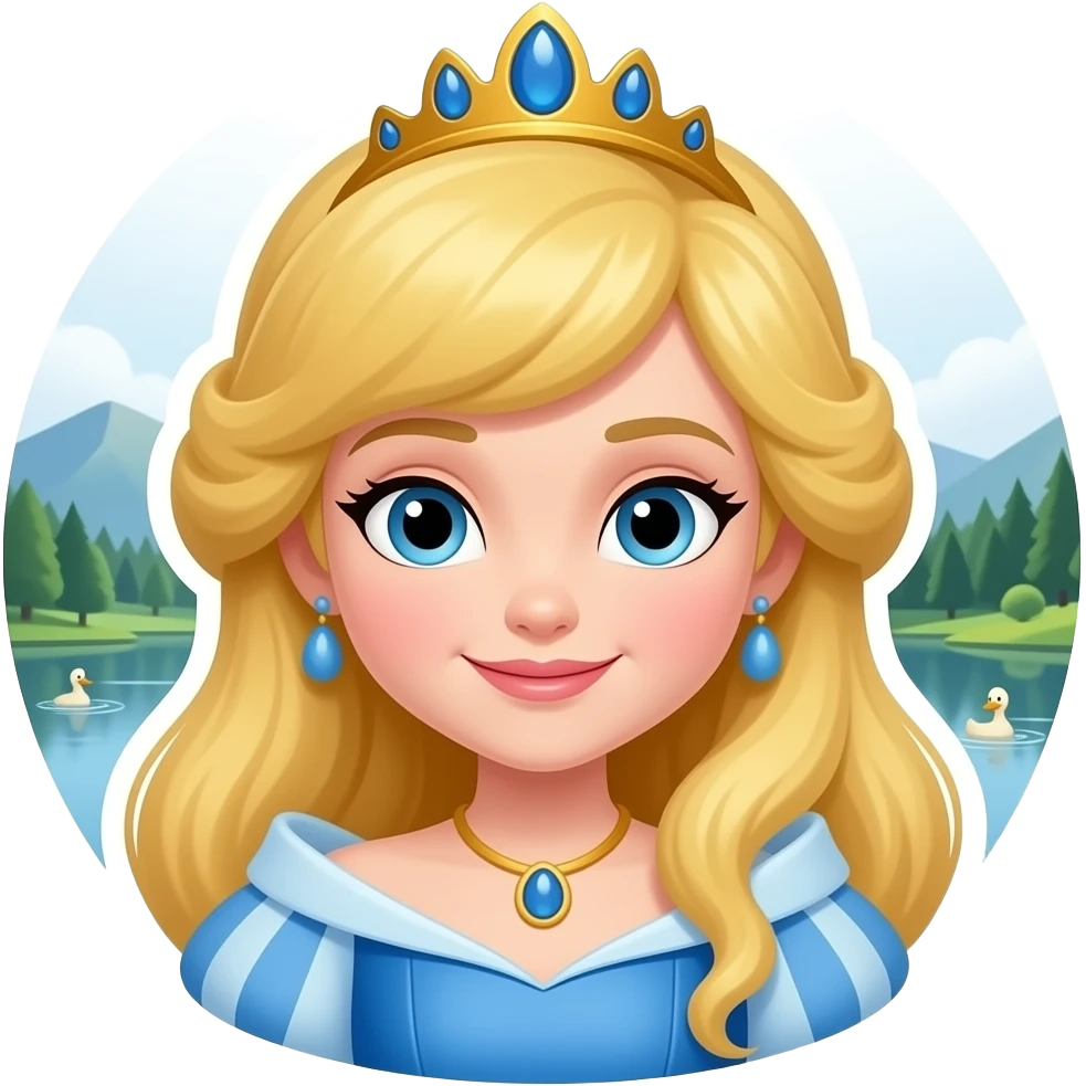 استیکره پرنسس انیمیشن دریاچه قو رو میخوام emoji