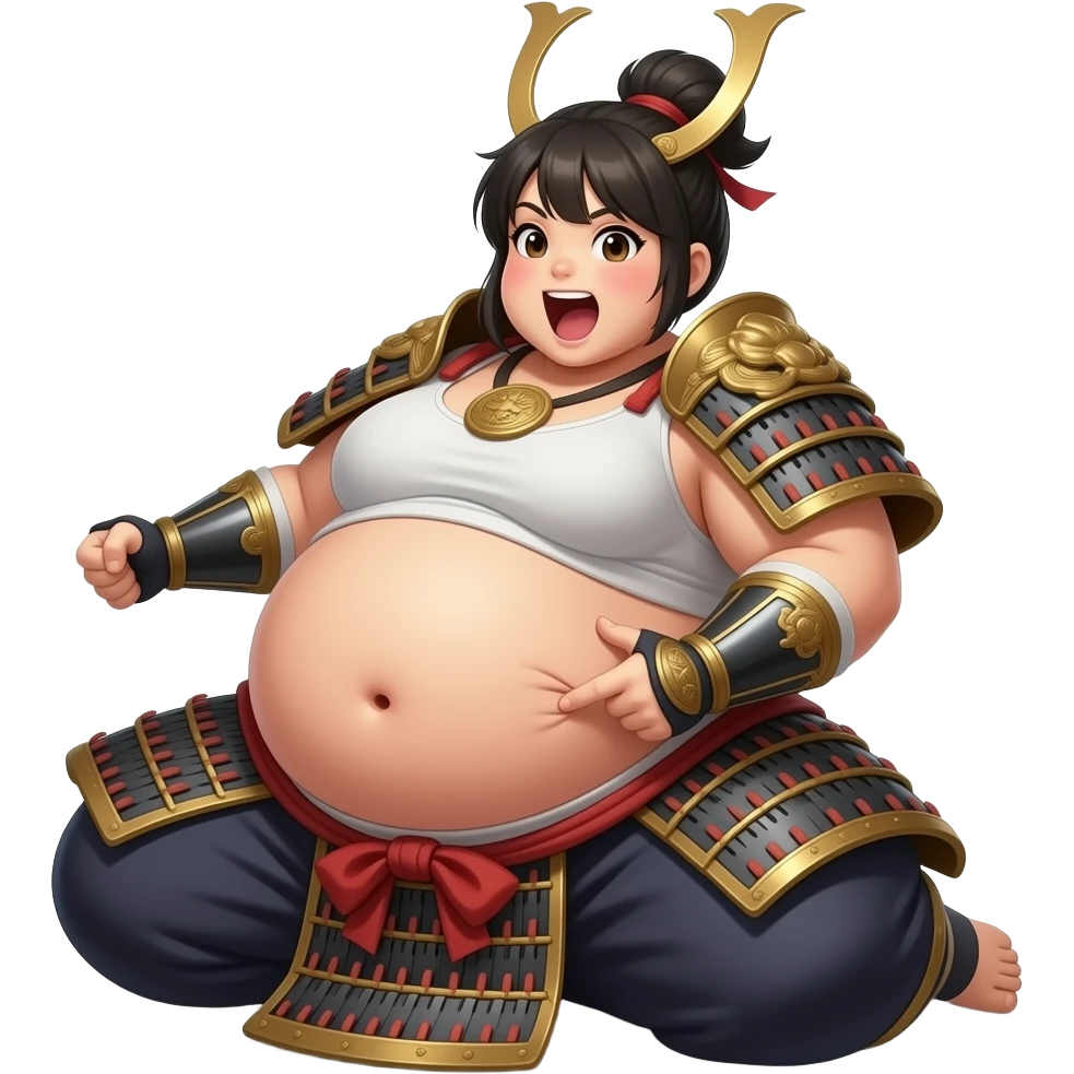 Make this sumo warrior girl get stuffed,her belly will be so big it would look like she has pregnancy bloating,dare to tickle that sumo warrior girl’s bellybutton,her gut rumbling echoes loud so you can listen to that full tummy,Fat sumo warrior girl rolls around. emoji