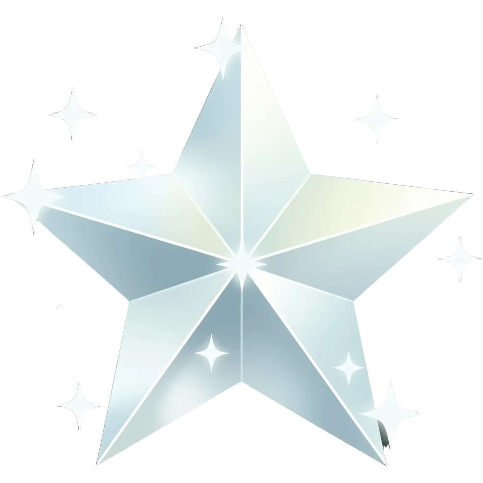 Stars and crystals shining bright minimalism emoji