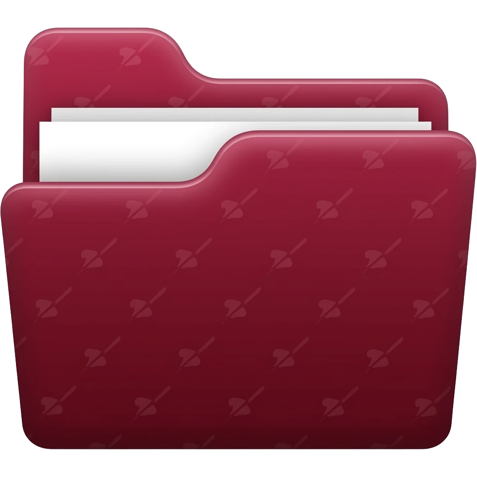 dark red folder emoji