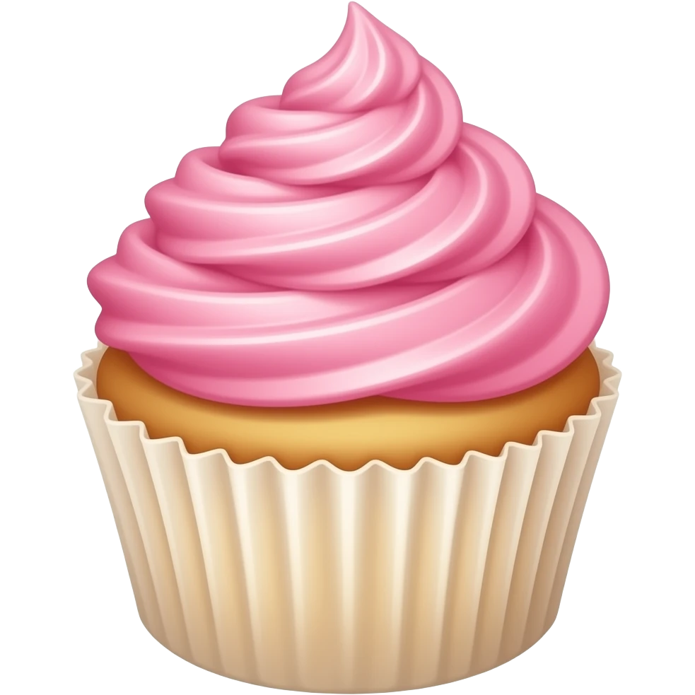 Cupcake with pink icing emoji