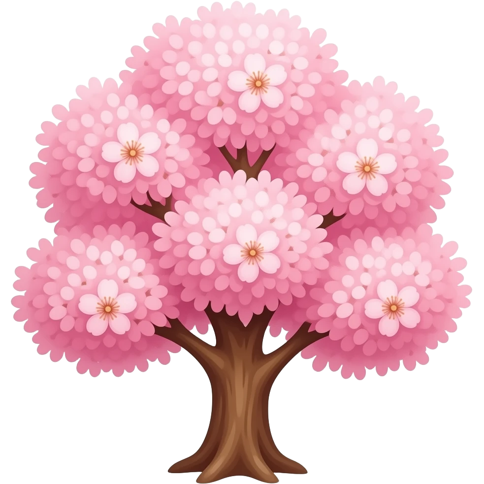 A Sakura tree emoji