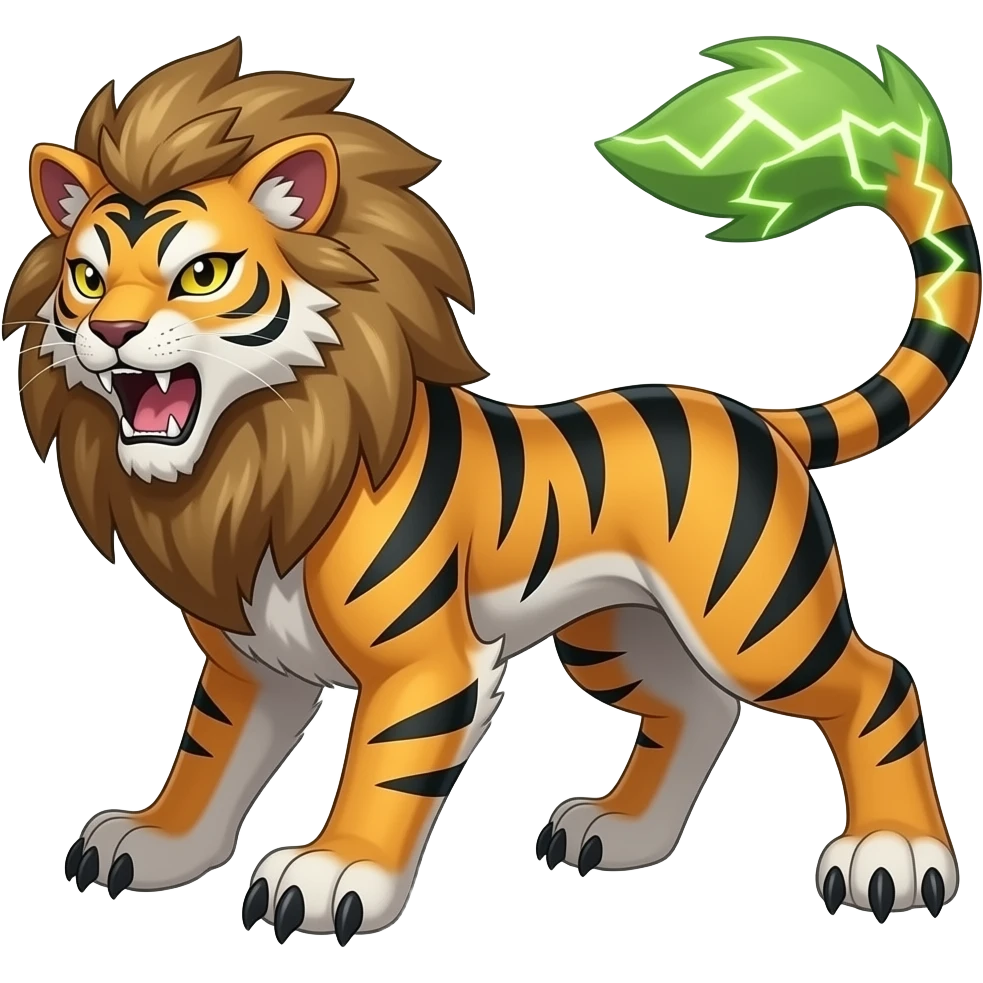 Pyroar-Furret-Shinx-Luxio-Luxray-Fakémon-animal-hybrid emoji