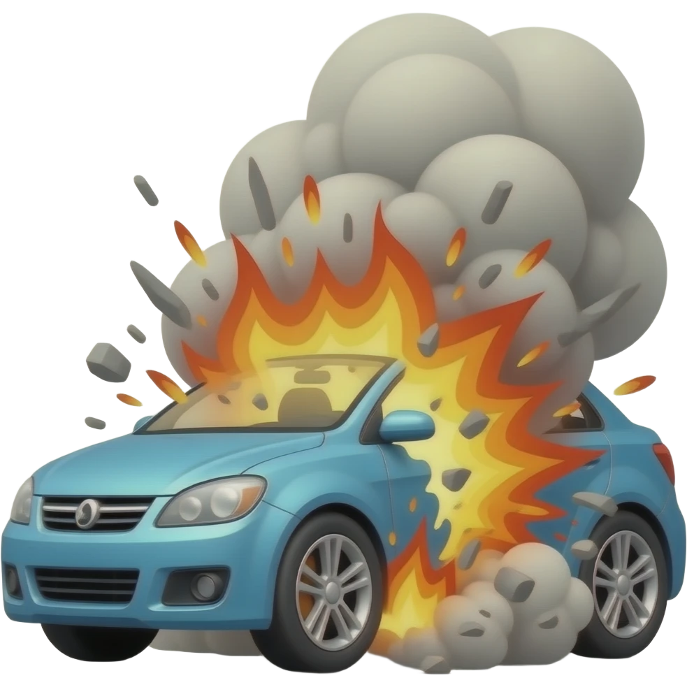 car explosion emoji
