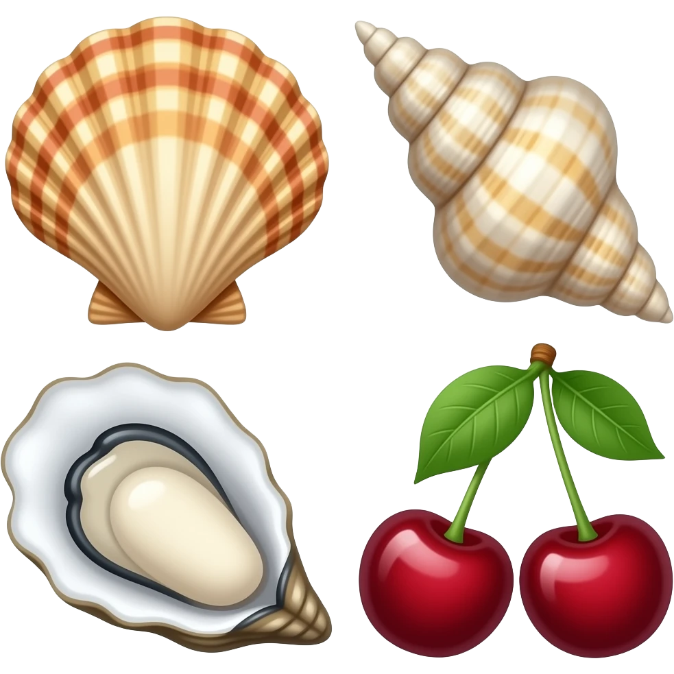 🐚🦪🍒 emoji