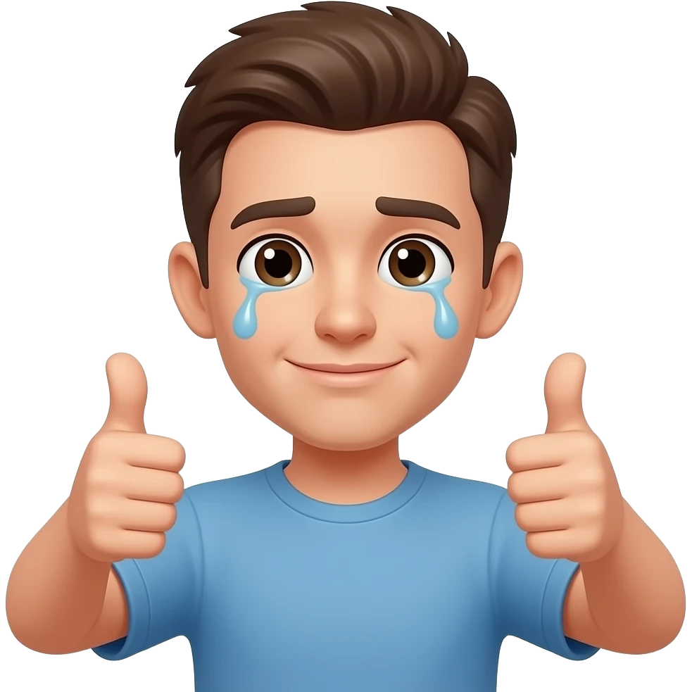 👍😭👍 emoji