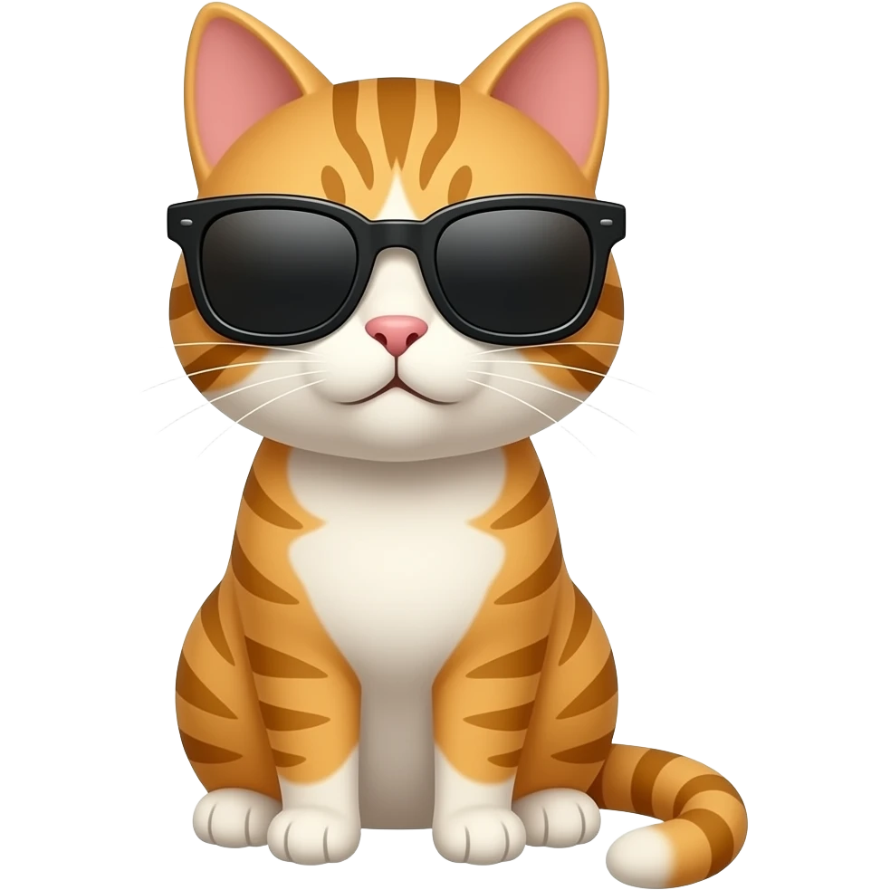 Cat wearing sunglasses emoji
