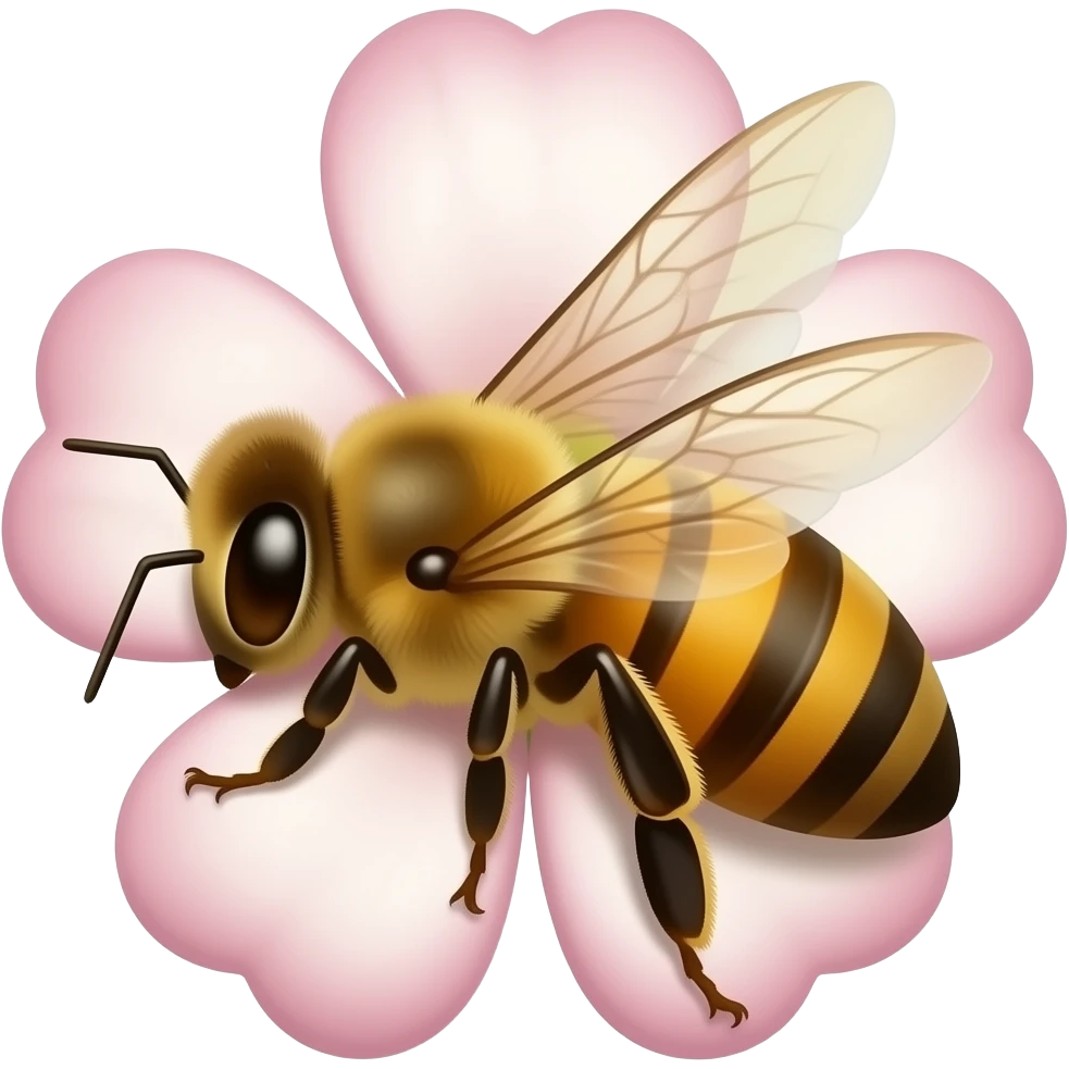 flor y abeja emoji