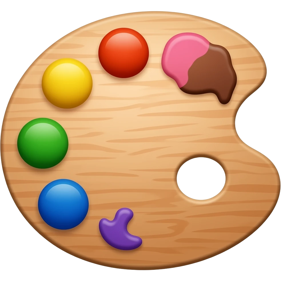 paleta de pintura emoji