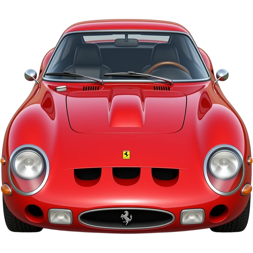 red ferrari 250 gto , hyper real, highly detailed emoji