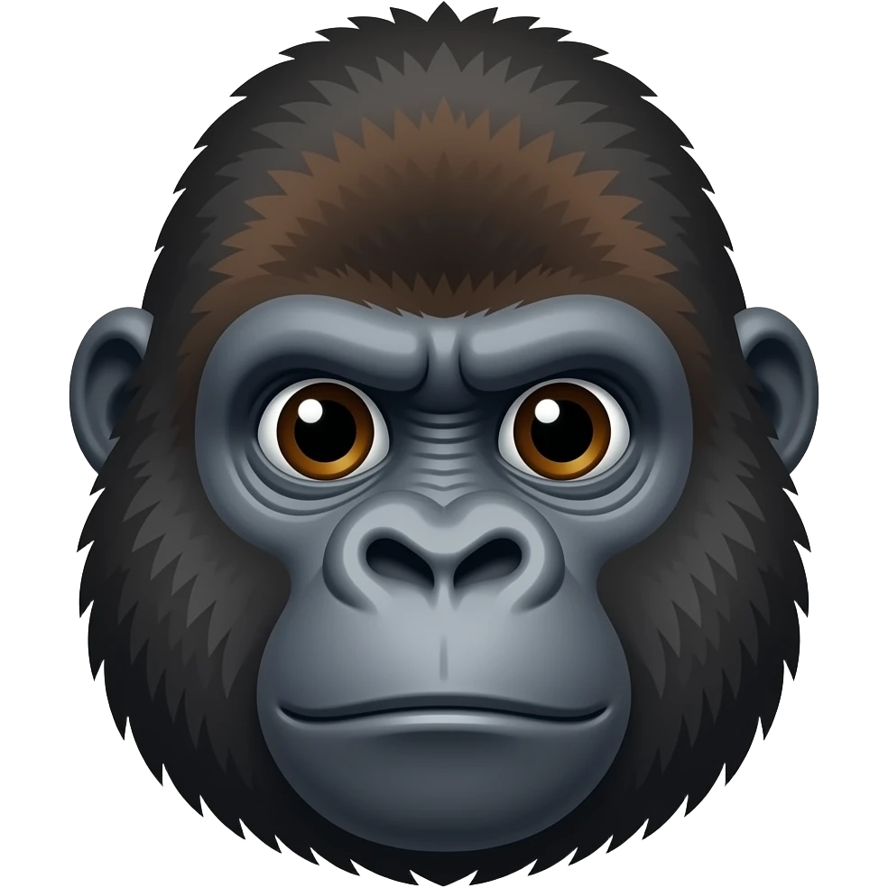 Gorilla ape face emoji