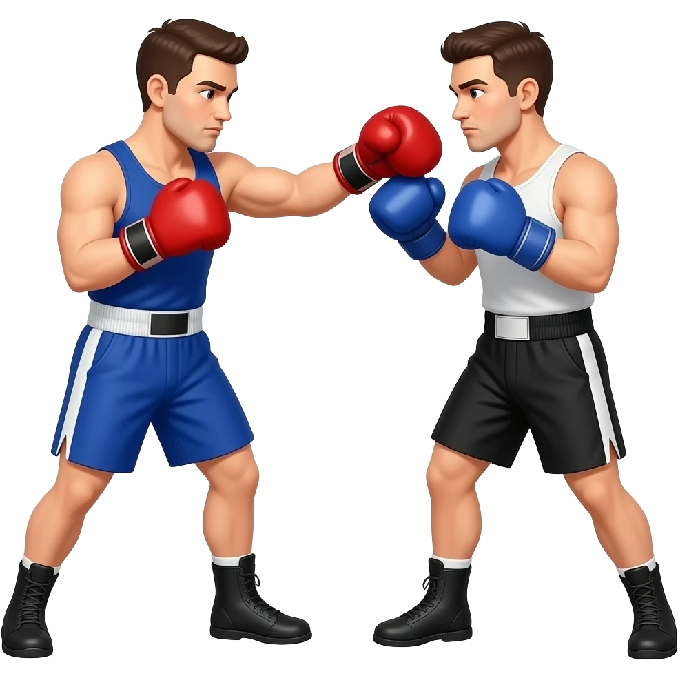 Boxing between two men emoji