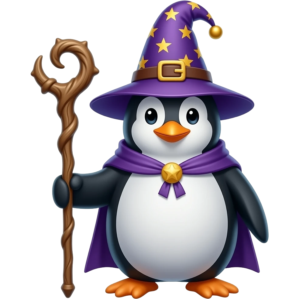Penguin Wizard emoji