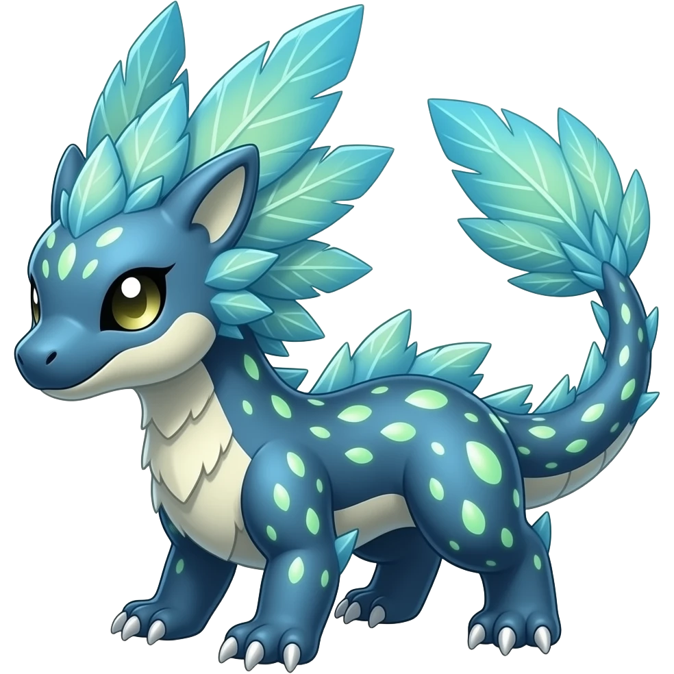 Shiny exotic feathery tropical bioluminescent edgy cool Salandit-Salamence-Ekans-Seviper-Salazzle-Fakemon-hybrid emoji