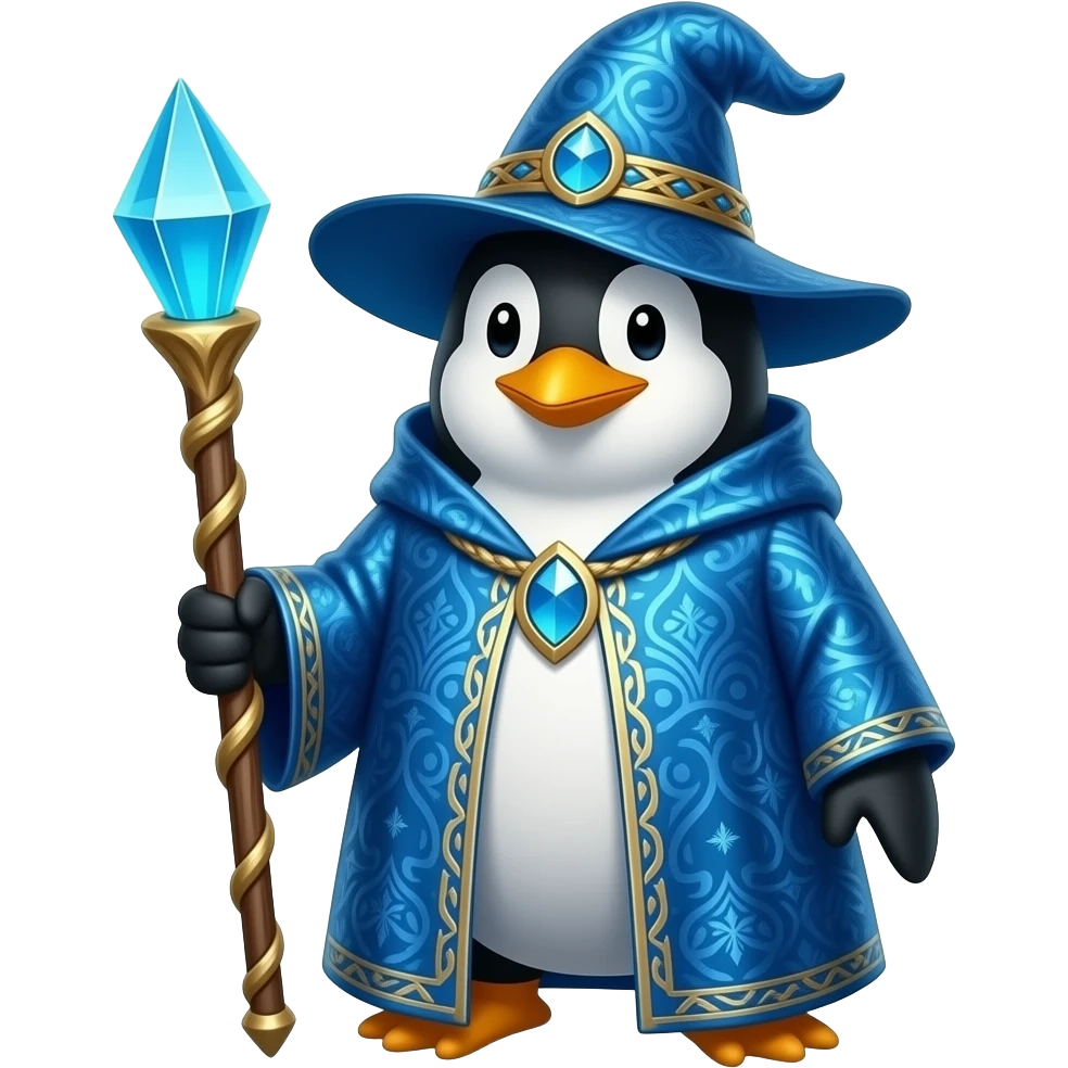 Penguin Wizard emoji