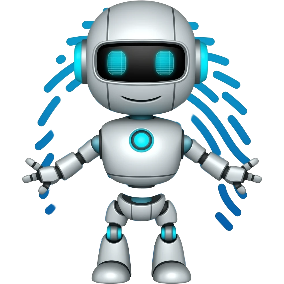 Digital fingerprint robot emoji