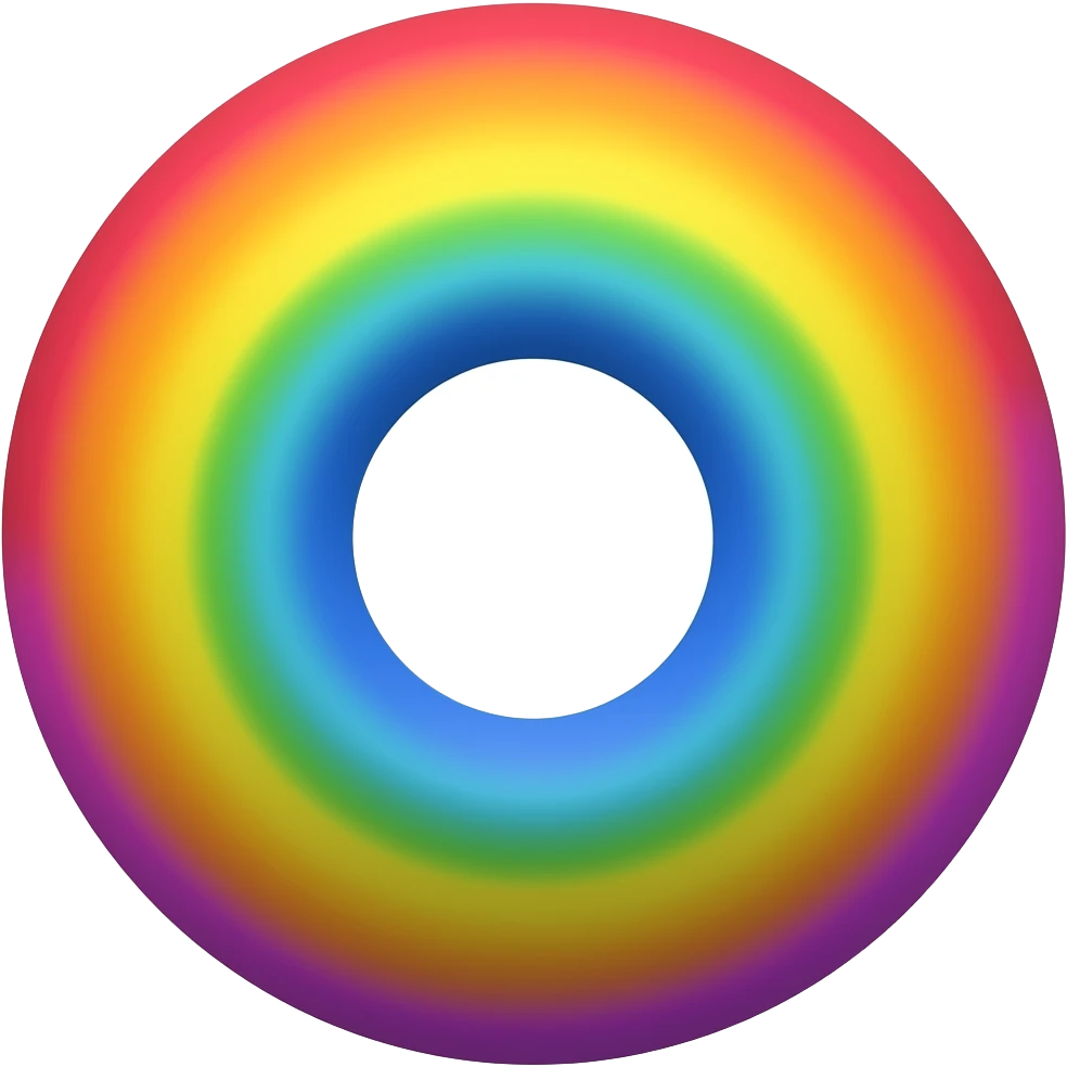 Rainbow blended emoji circle emoji