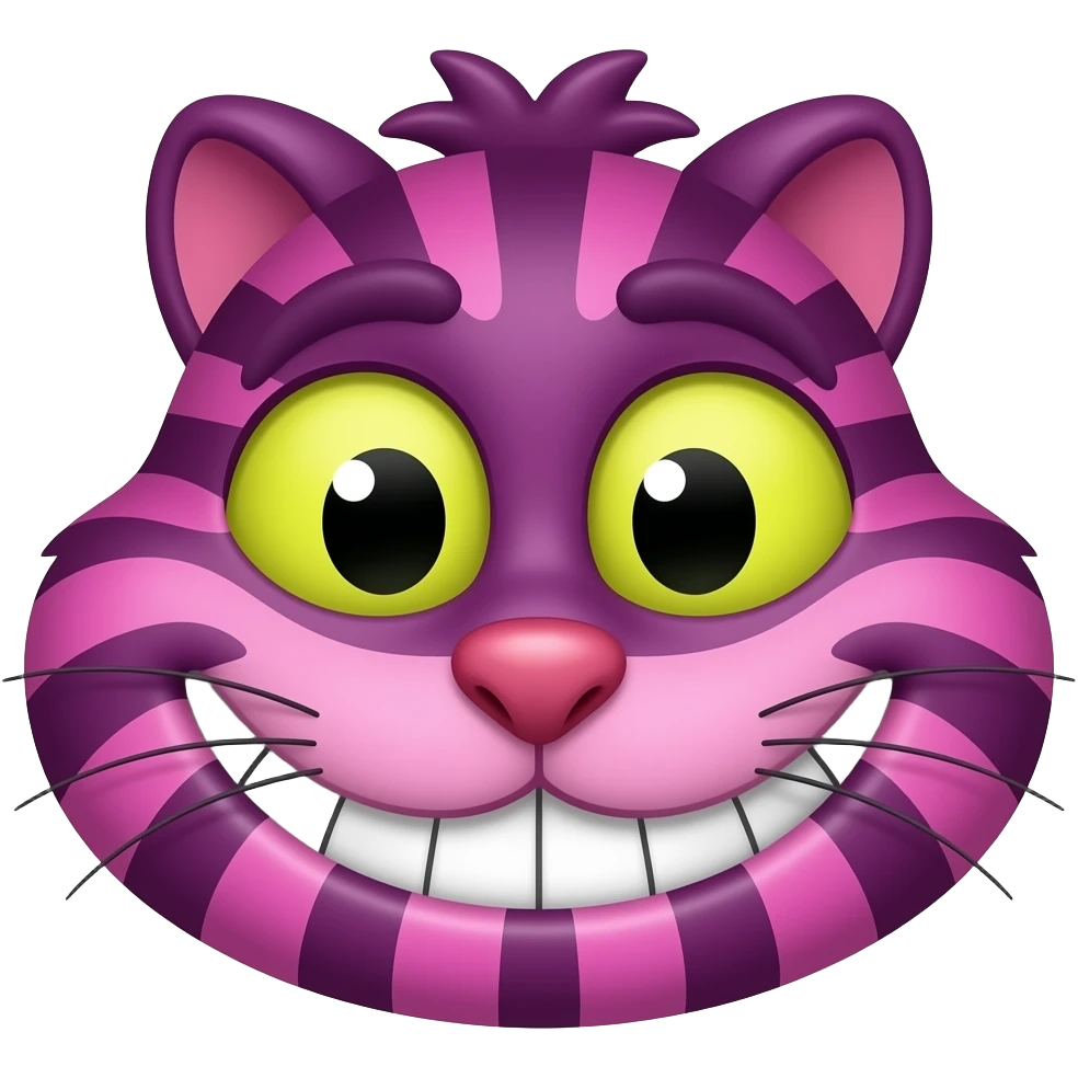 faça o gato da alice pais das maravilhas pra emogi emoji