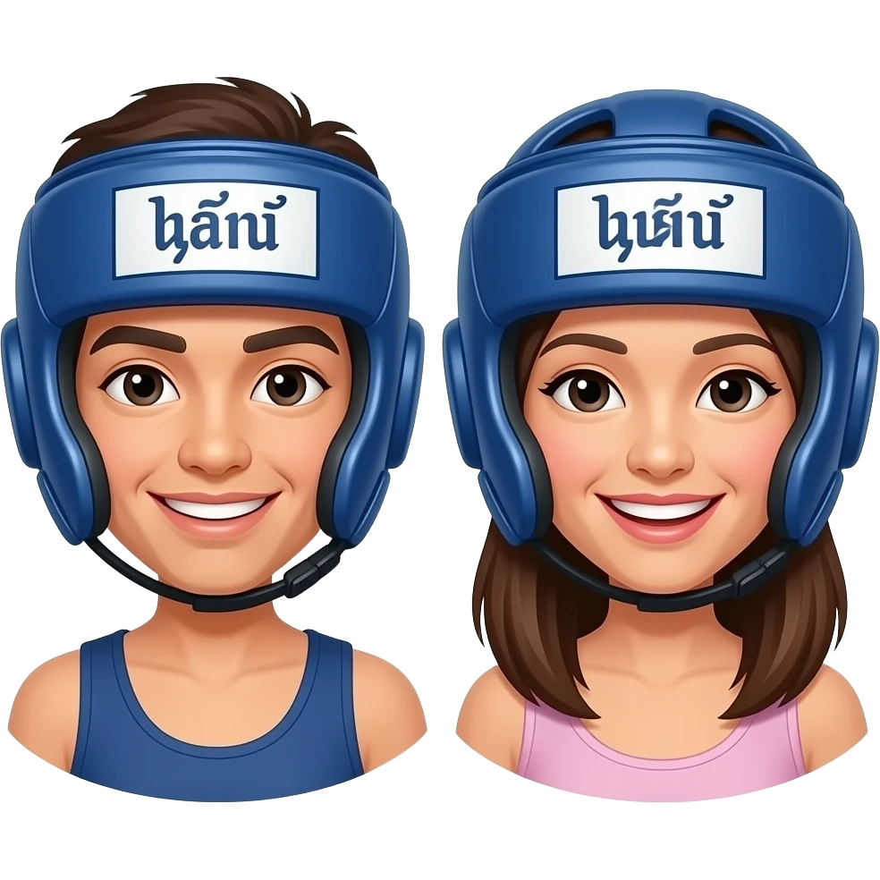 Эмодзи в шлеме для тайского бокса Twins emoji