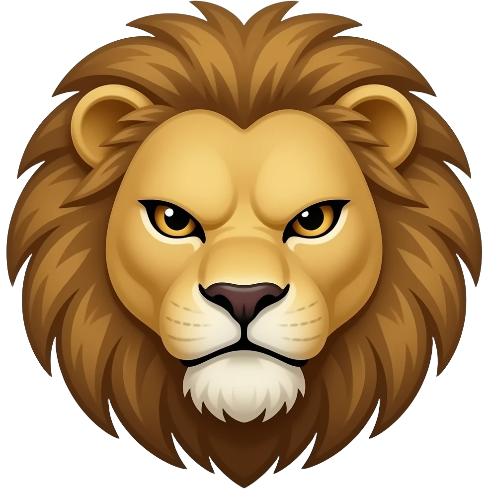 evil lion head emoji