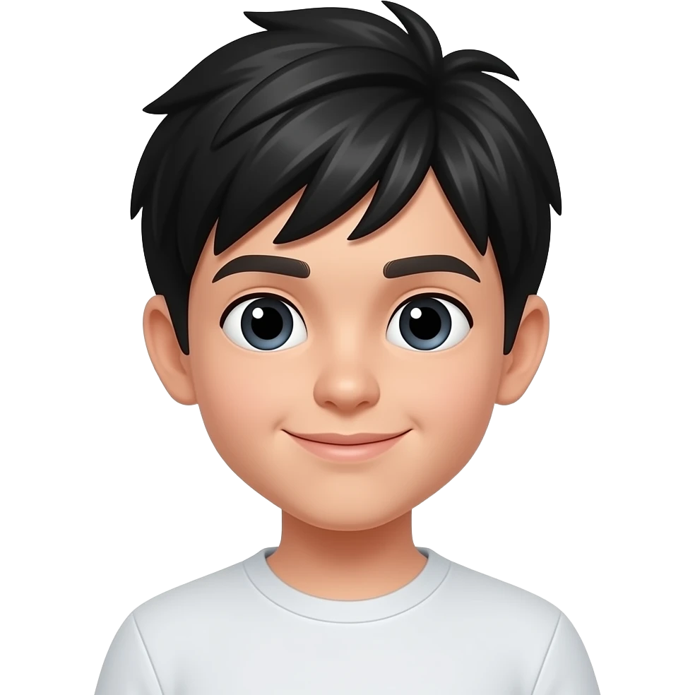 boy tóc đen emoji
