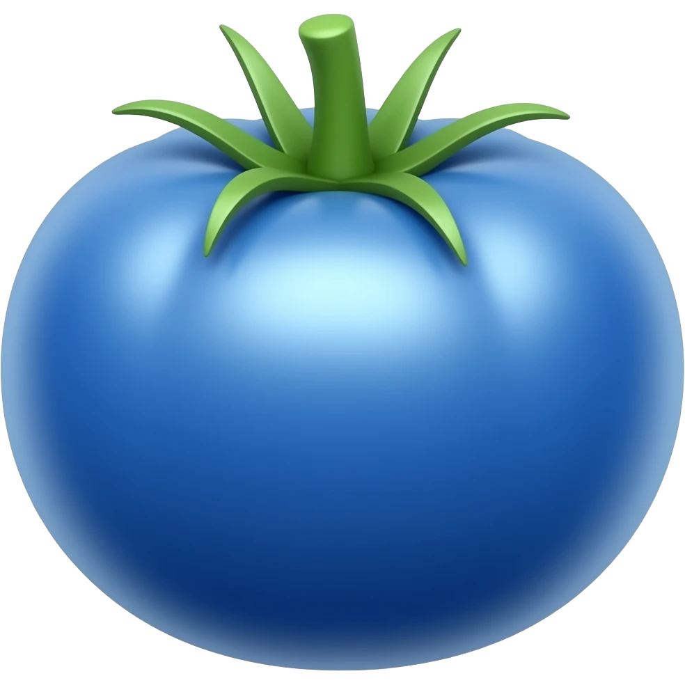 Blue tomato emoji