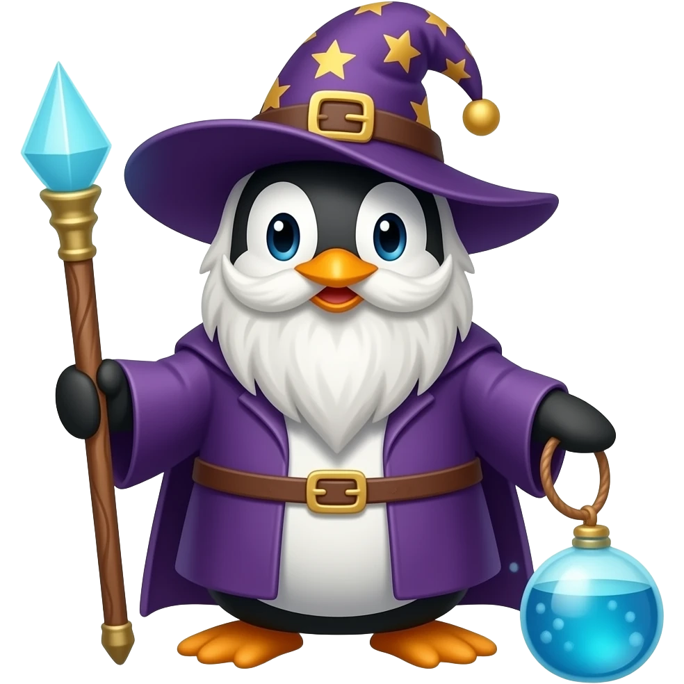 Penguin Wizard emoji