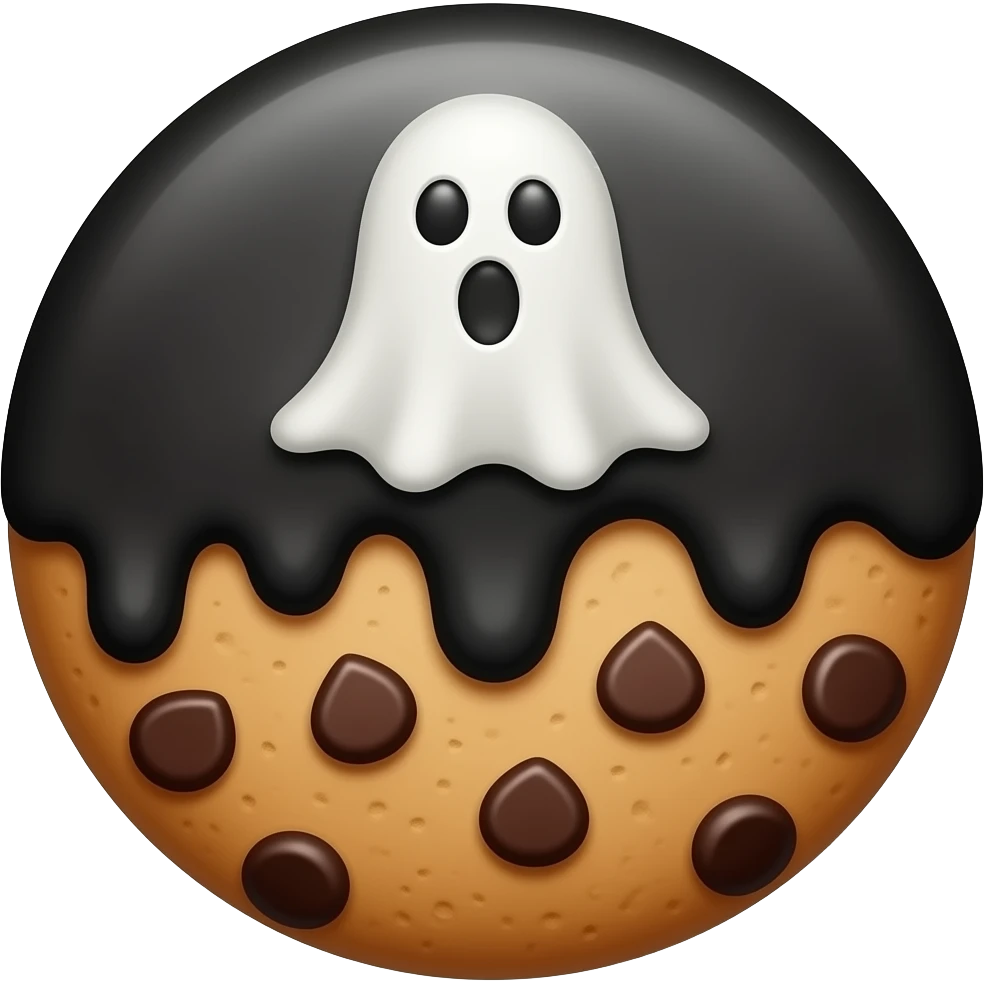 Spooky Cookies chocolate chip emoji