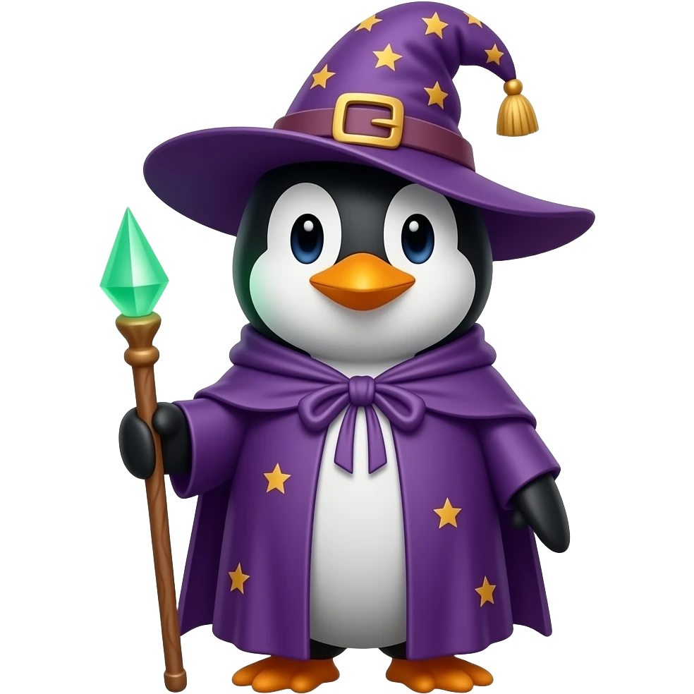 Penguin Wizard emoji