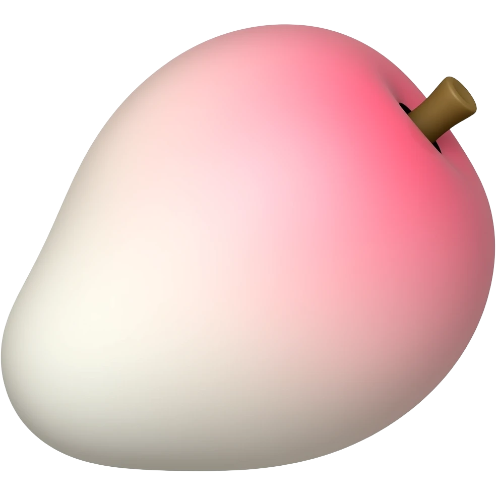 Fluffy ⚪🩷 mango emoji