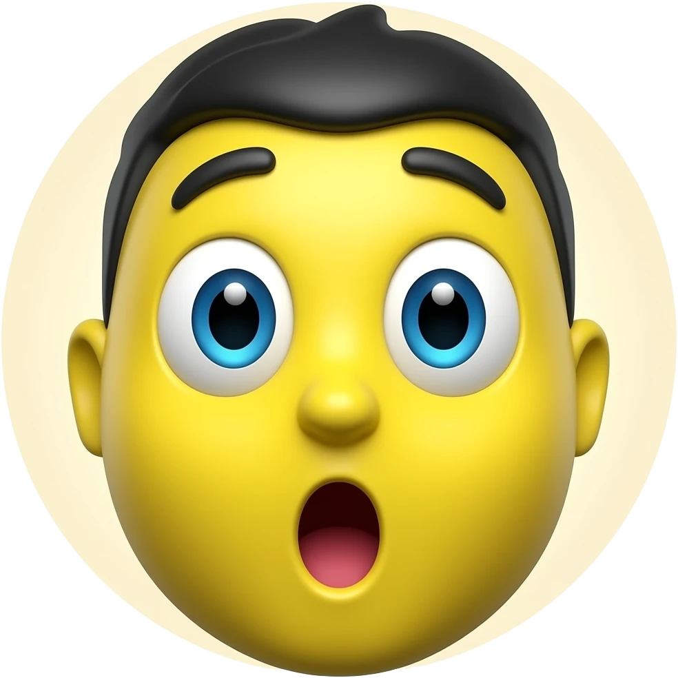 Puedes crear un emoji que tenga sombra negra arriba abajo sea clarito que sea amarillo una boca así como que de y uno uno así como que de sorpresa con una venda en el lado izquierdo de la cabeza emoji