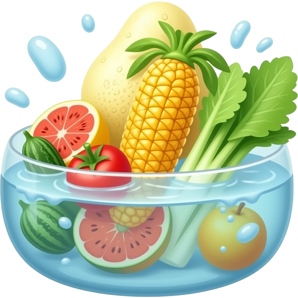 wash fruits and vegetables emoji