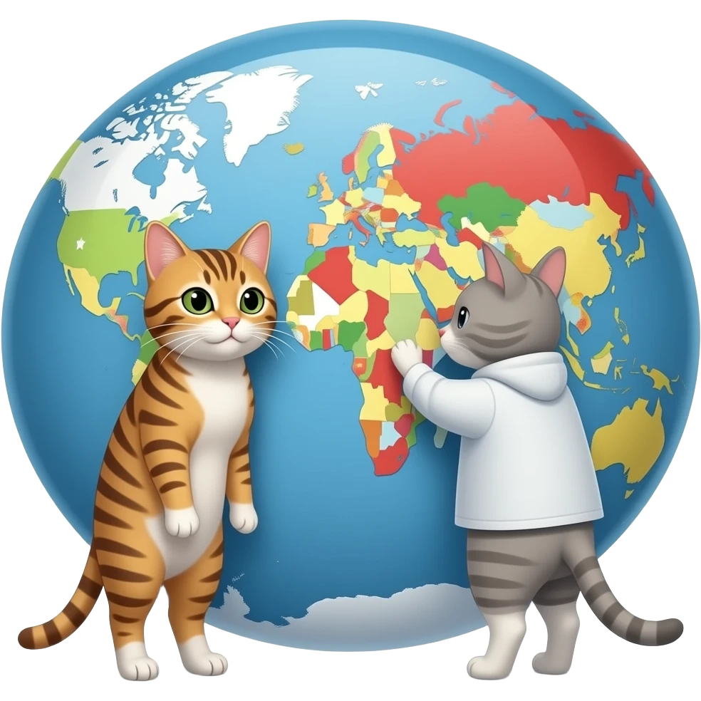Cat hates map pride flag emoji