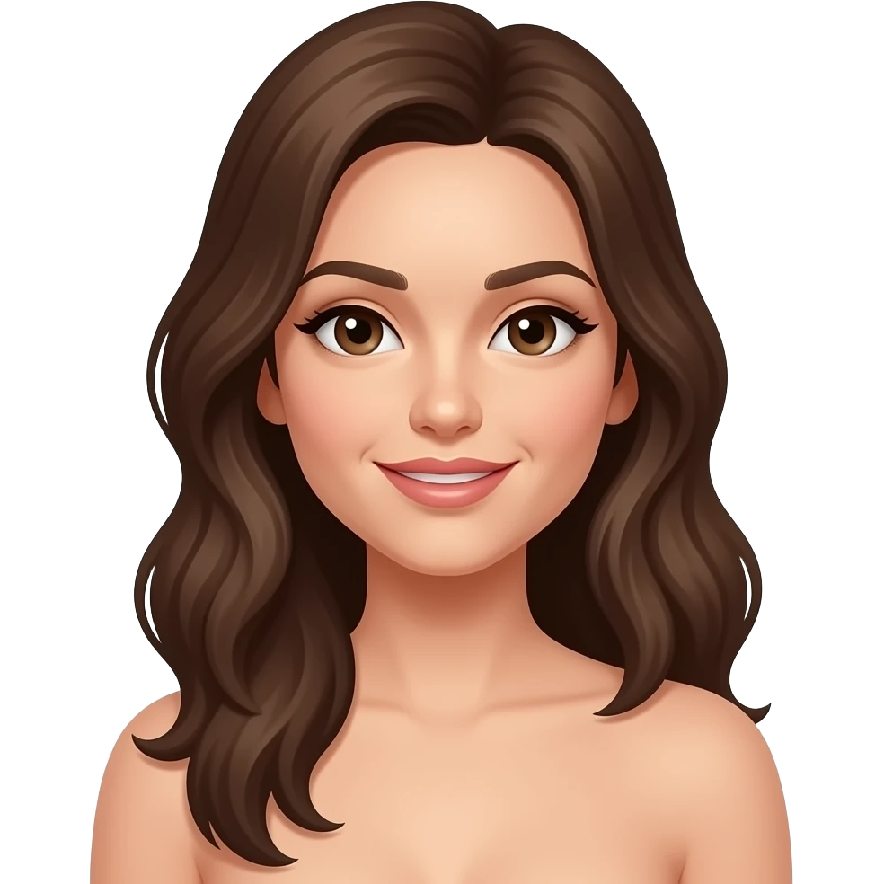 A woman  posing nude emoji