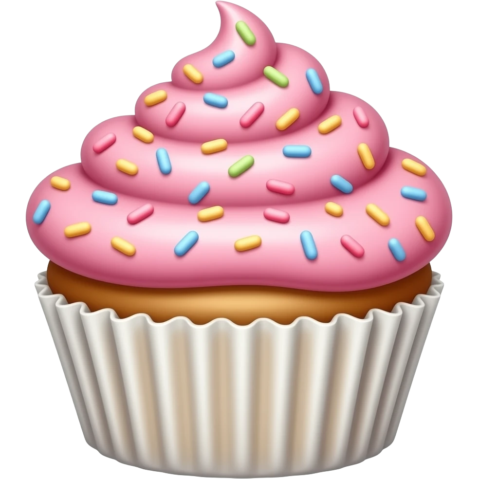 Cupcake with pink icing emoji