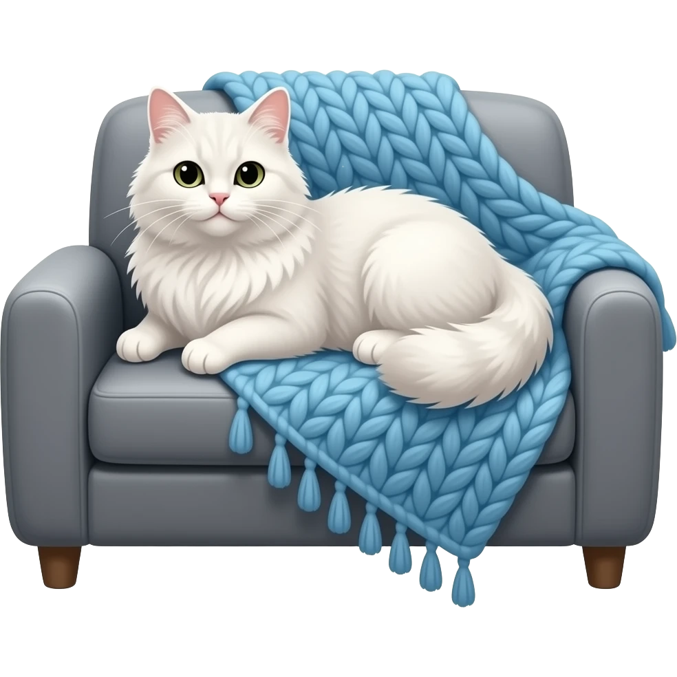 Диван плед кошка emoji