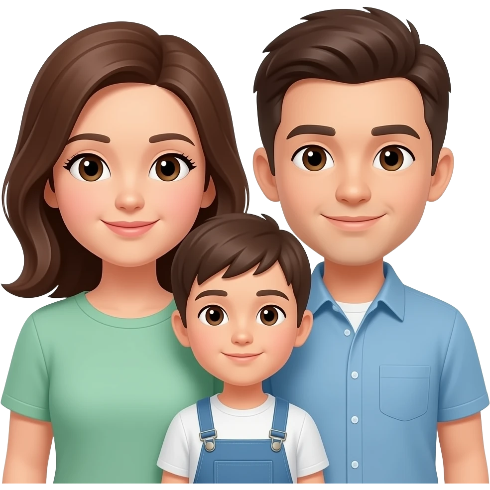 familia de tres emoji