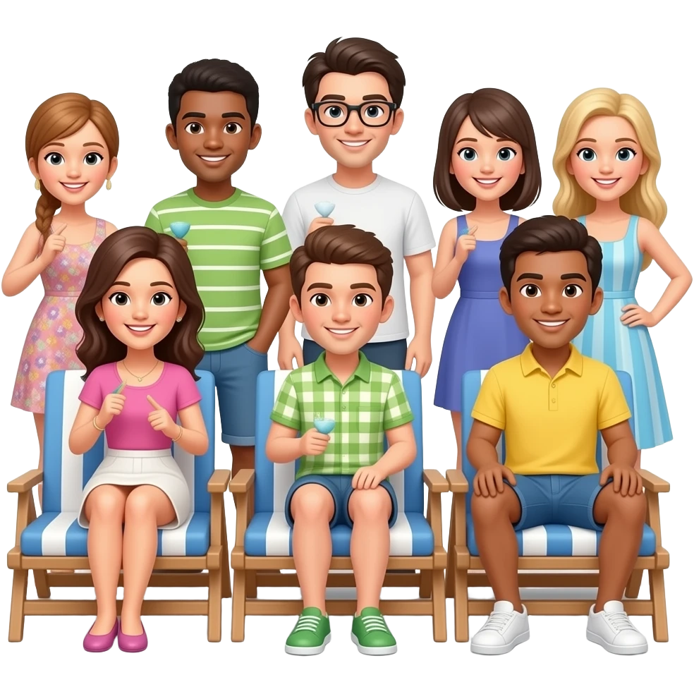 휴양지에서 노는 사람들 emoji