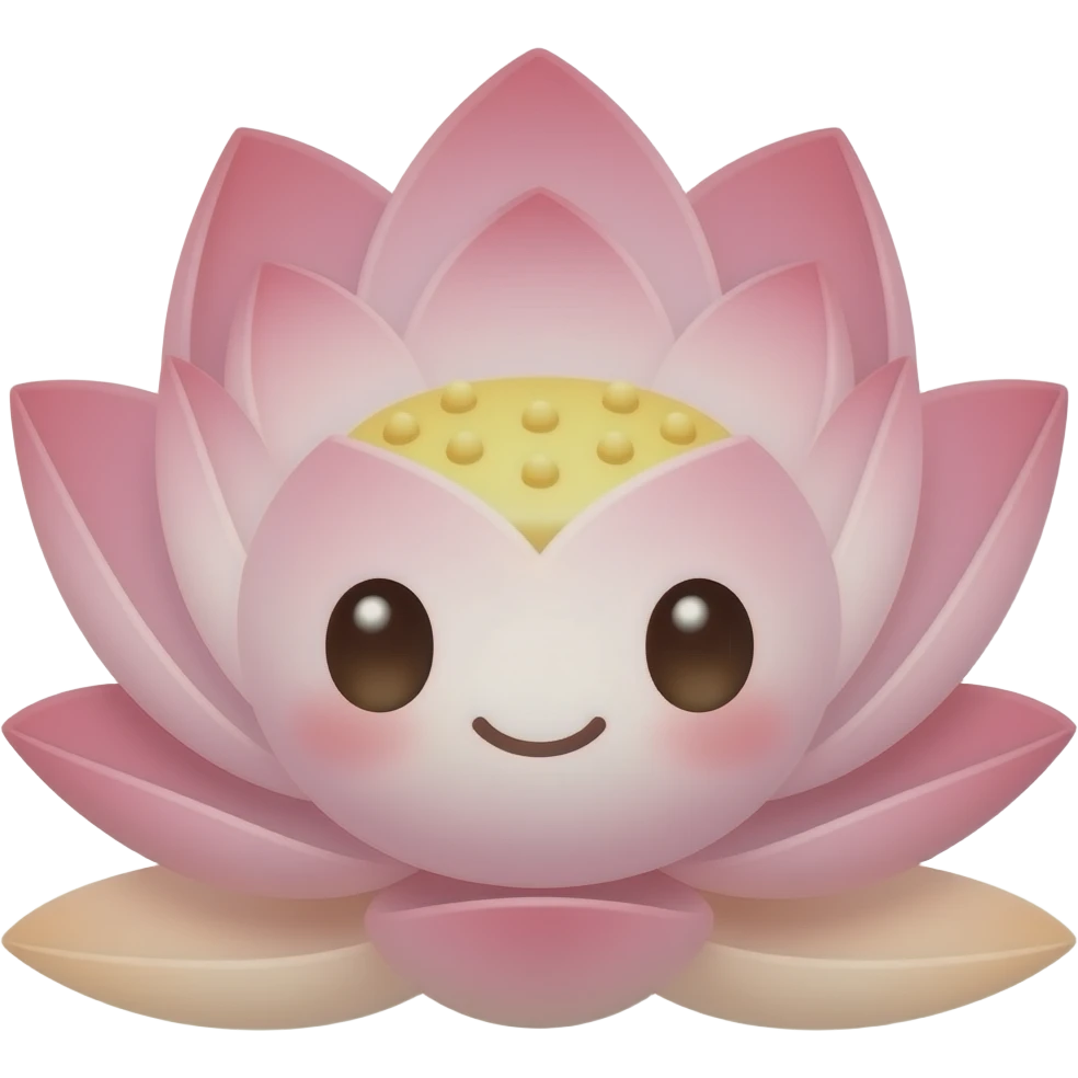 lotus flower cute emoji