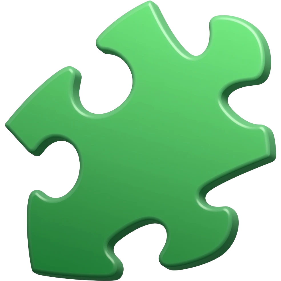Green puzzle emoji