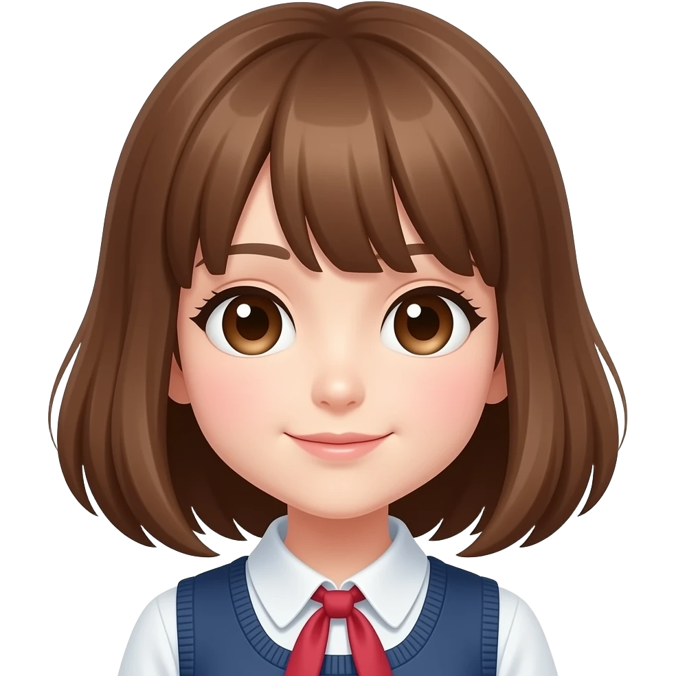 hime gyaru brown hair emoji