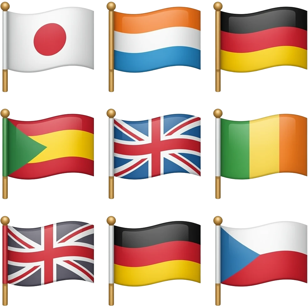 Different flag shapes emoji